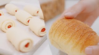 【4k ASMR】How to make extreme soft sausage bun腸仔包   | At Tasty