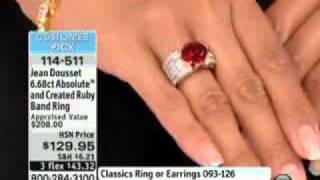 Famous Jean Dousset 6.68ct Absolute? and Created Ruby Band Ring  Jean Dousset Absolute™ Profile