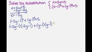 solve nonlinear systems of equations by substitution 2
