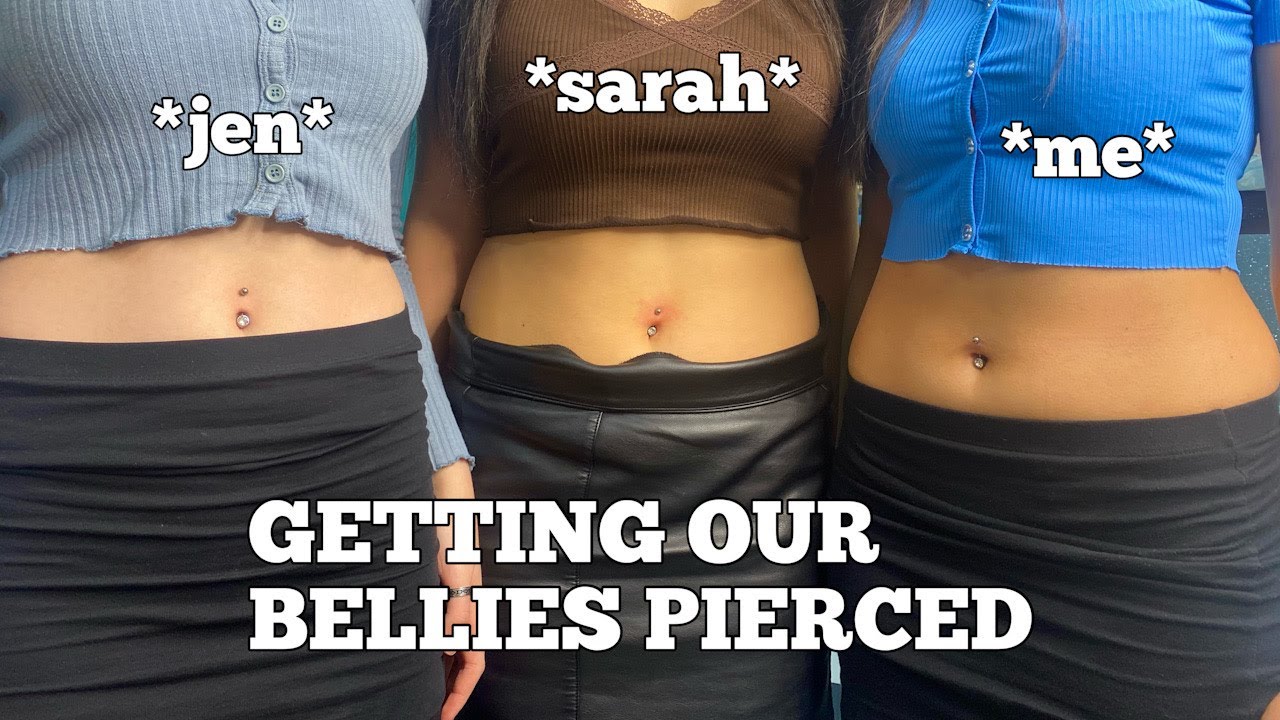 we got our belly buttons pierced!!!