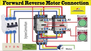 Forward Reverse Motor Connection । Engineers CommonRoom । Electrical Circuit Diagram