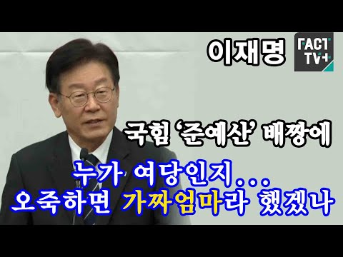 이재명, 국힘 ‘<strong>준예산</strong>’ 배짱에 “누가 여당인지...오죽하면 가짜엄마라 했겠나”