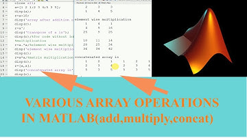 Array operations in matlab