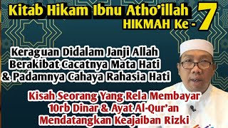 Ngaji Hikam Ibnu Atho'illah:Hikmah 7,Keraguan Didalam Janji Allah Berakibat Cacatnya Mata Hati