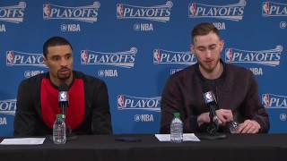 Gordon Hayward George Hill Postgame Interview Clippers Vs Jazz Game 6 2017 Nba Playoffs