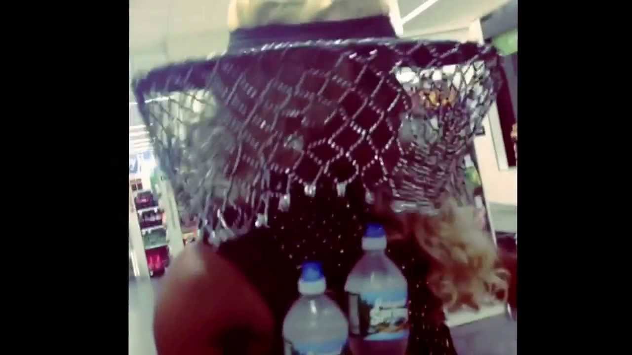 We're in Duane Reade on the Upper East Side and Leo Gugu's eating a banana!