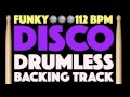 Funk disco drumless backing track for drums click track version