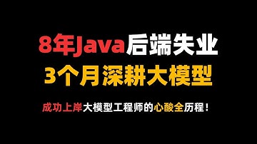 一个8年Java后端被裁失业，3个月深耕大模型，最后成功上岸大模型工程师的心酸历程！（一个朋友的亲身经历）跟大家分享转行上岸经验以及踩过的坑，希望对找不到工作或者准备转行AI大模型的大家能有所帮助！