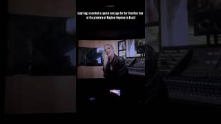 Lady Gaga recorded a message for the premiere of Mayhem Requiem in Brazil