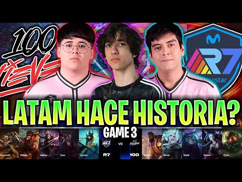 LATAM HACE HISTORIA EN EL MUNDIAL? | 100 vs R7 Game 3 RESUMEN WORLDS PLAY IN 2024 LVP ESPAÑOL