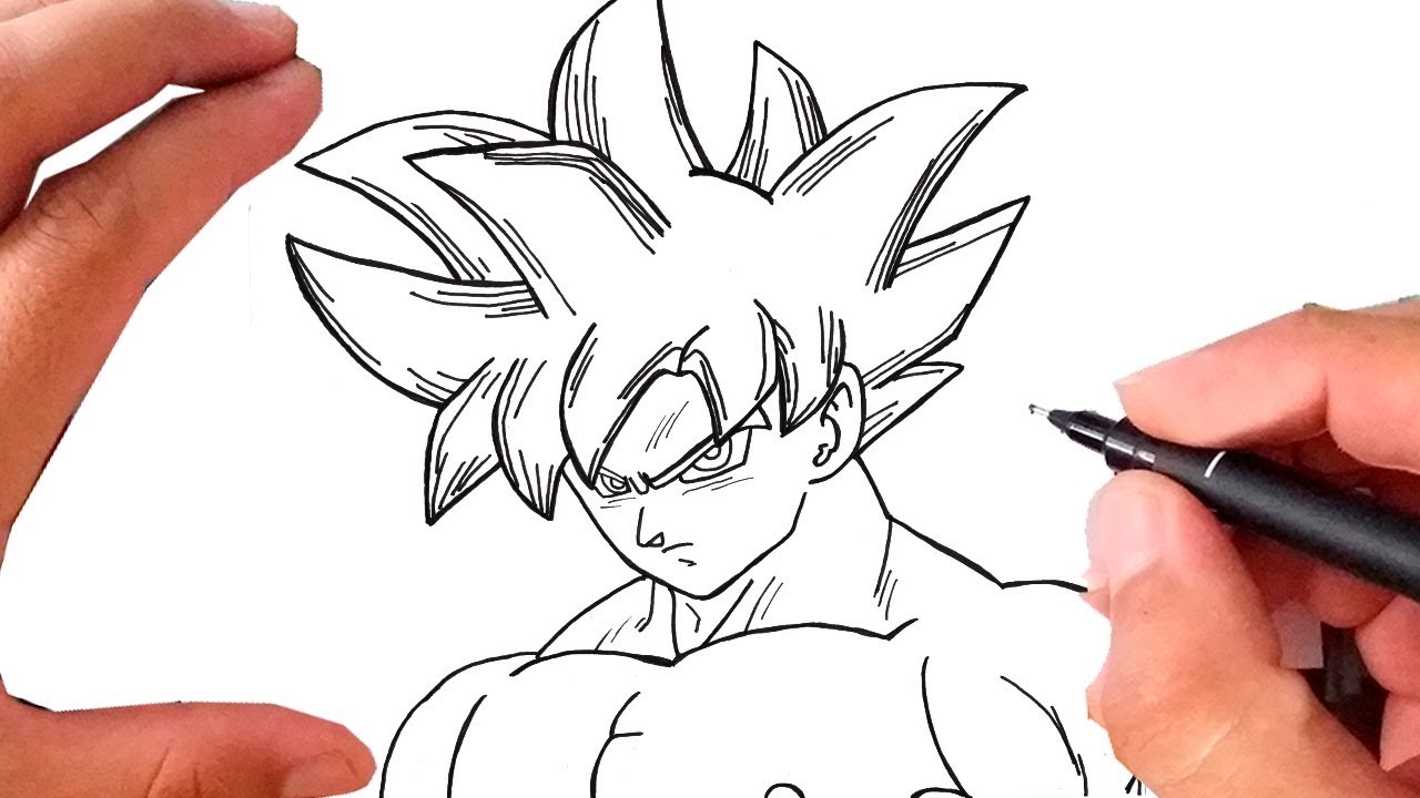 Como desenhar o GOKU criança passo a passo, fácil e rápido 