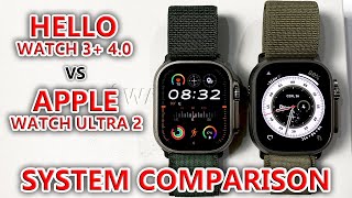 Hello Watch 3 Plus 4.0 vs Original Apple Watch Ultra 2 - COMPARISON! New System & Functions!