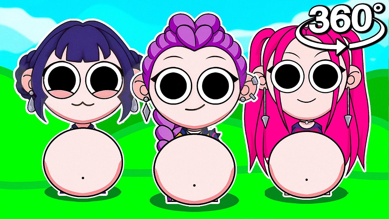 SPRUNKI PREGNANT HUNTRIX React In 360! | Kpop Demons Hunters