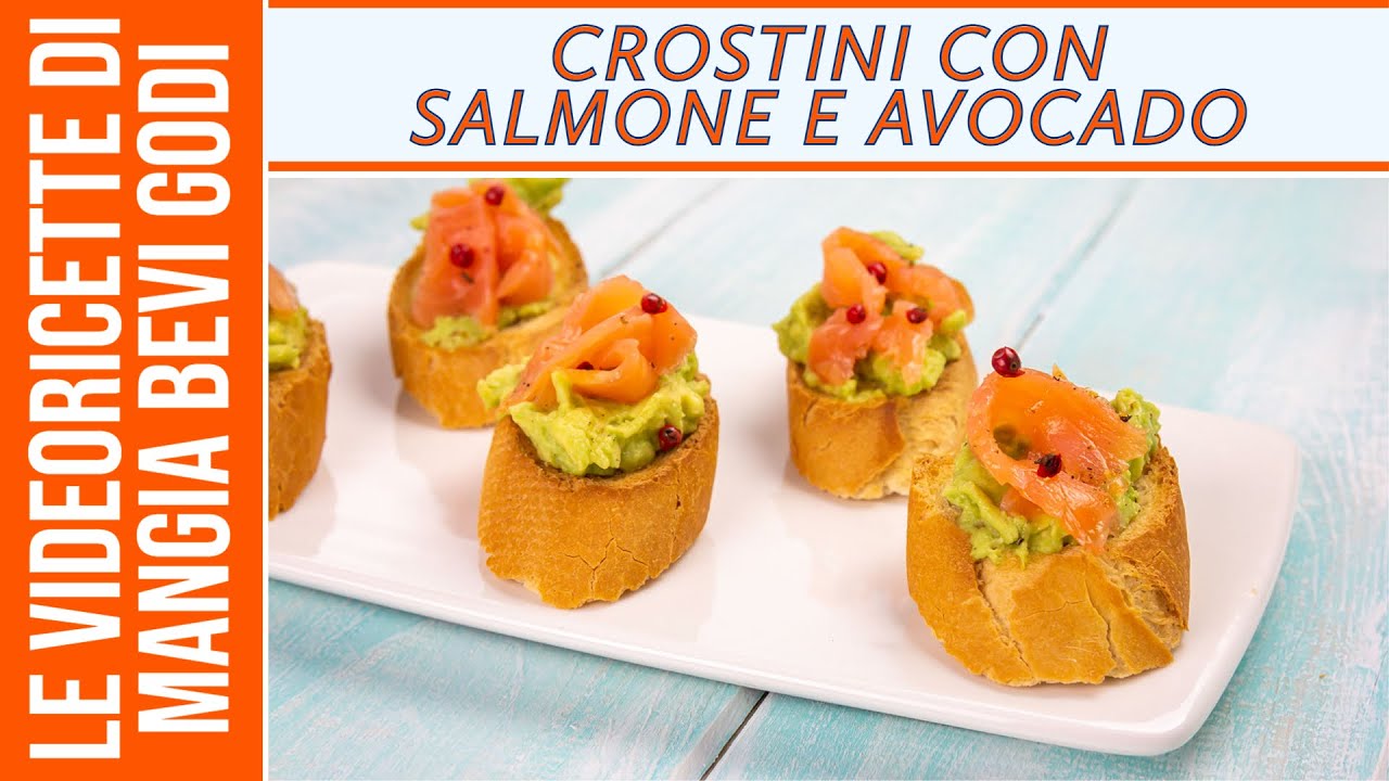 Crostini con salmone e avocado ANTIPASTO FREDDO DI PESCE YouTube