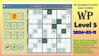 The Washington Post Daily Sudoku 2024-02-11 Level 5