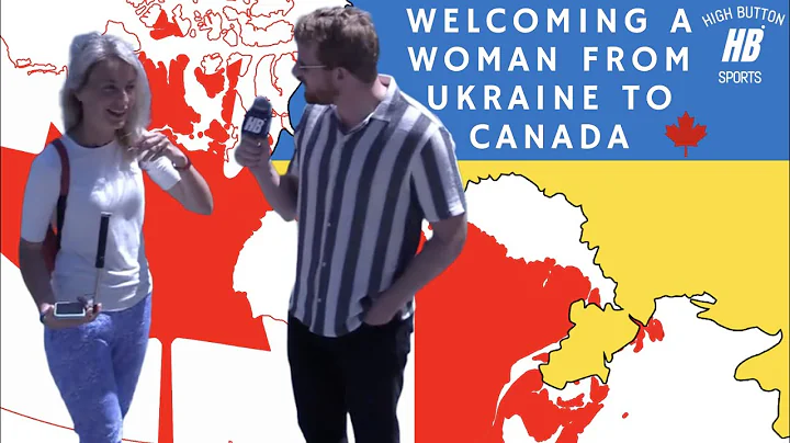 Justin Belanger welcomes a woman to Canada from Uk...