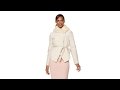 Serena Williams Belted Faux Shearling Wrap Jacket