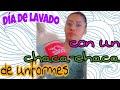 #rutinadelavado🧺🧼 de uniformes con un #chachacha #rutinadelavado #casainfonavit @isachontal 🌺