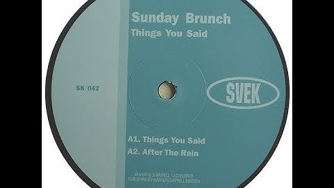 Sunday Brunch - Festen