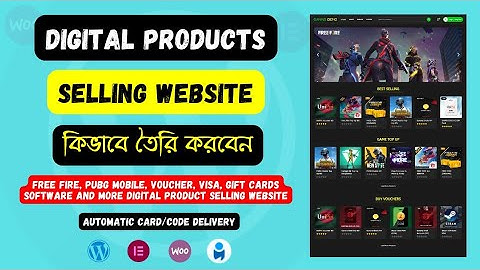 How to Create FreeFire, PUBG, Gaming Topup, Visa, Gift Card, Digital Products Selling Website