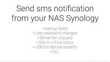 NAS Synology sms alerts | Send sms notification from nomado gateway