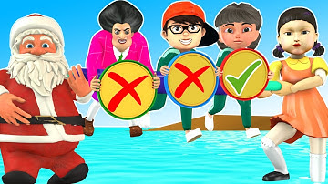 Squid Game (오징어 게임) vs Scary Stranger 3D Trying Honeycomb Candy Shape Challenge in Rotation Game #34