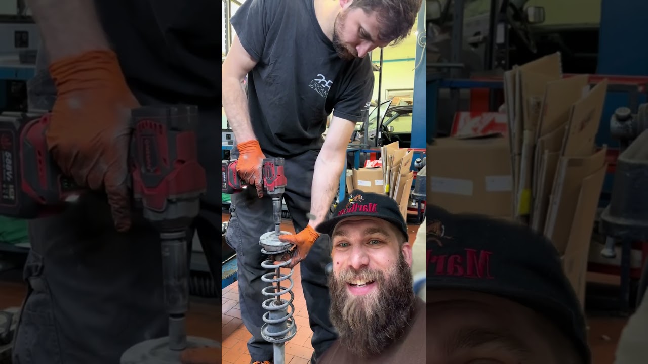 Replacing car suspension #jeeplife #offroad #jeepwrangler #4x4 #cars #car #ford #offroading #shorts