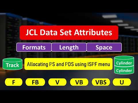 JCL Data Set Attributes | Allocating/Creating PS and PDS File using ISPF Menu in Mainframe |