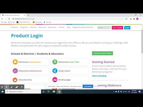 How to login to Edmentum