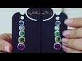 حلق فضة إيطالي مع أحجار كريمة أصلية 99 Sapphire Peridot Opal Ruby Emerald 