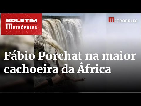 Fábio Porchat na maior cachoeira da África  “Deixa bungee jump no chinelo”