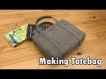85 [Leather Craft] Making totebag / [가죽공예] 토트백 만들기 / Free Pattern