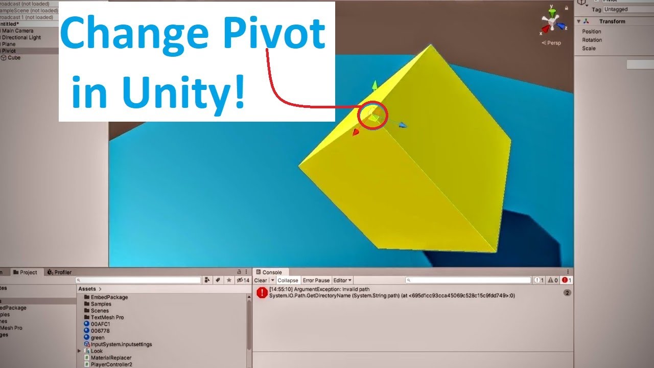 Unity3d How to Change Pivot | Set Pivot in Unity with offset using a empty parent object