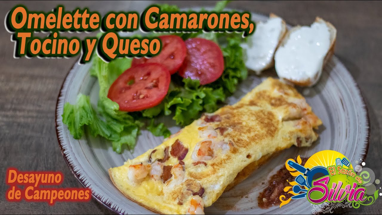 Omelette con Camarones Tocino y Queso - ElSazóndeSilvia - YouTube