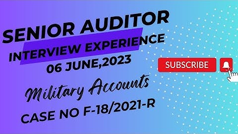 Senior Auditor PMAD Interview Experience 2023 #seniorauditor #Militaryaccounts #fpsc #interview