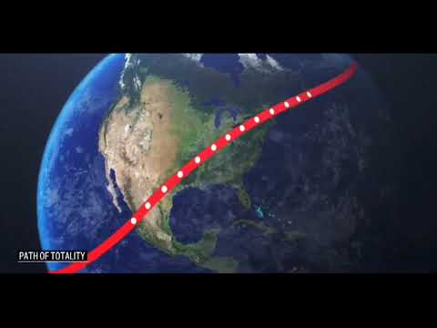 Animación del Eclipse Solar de este próximo 8 de Abril de 2024.