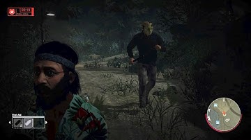 Friday the 13th: The Game - Mitch Escapes a Raging Part 4 Jason on Pinehurst