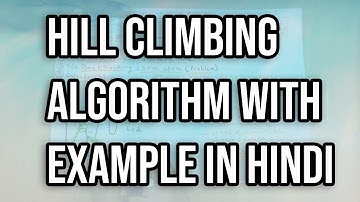 [HINDI] Hill Climbing Algorithm In Artificial Intelligence | Explained With Example | Hindi Lectures