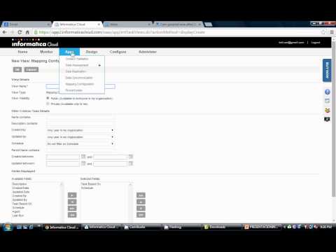How to run a mapping in Informatica Cloud