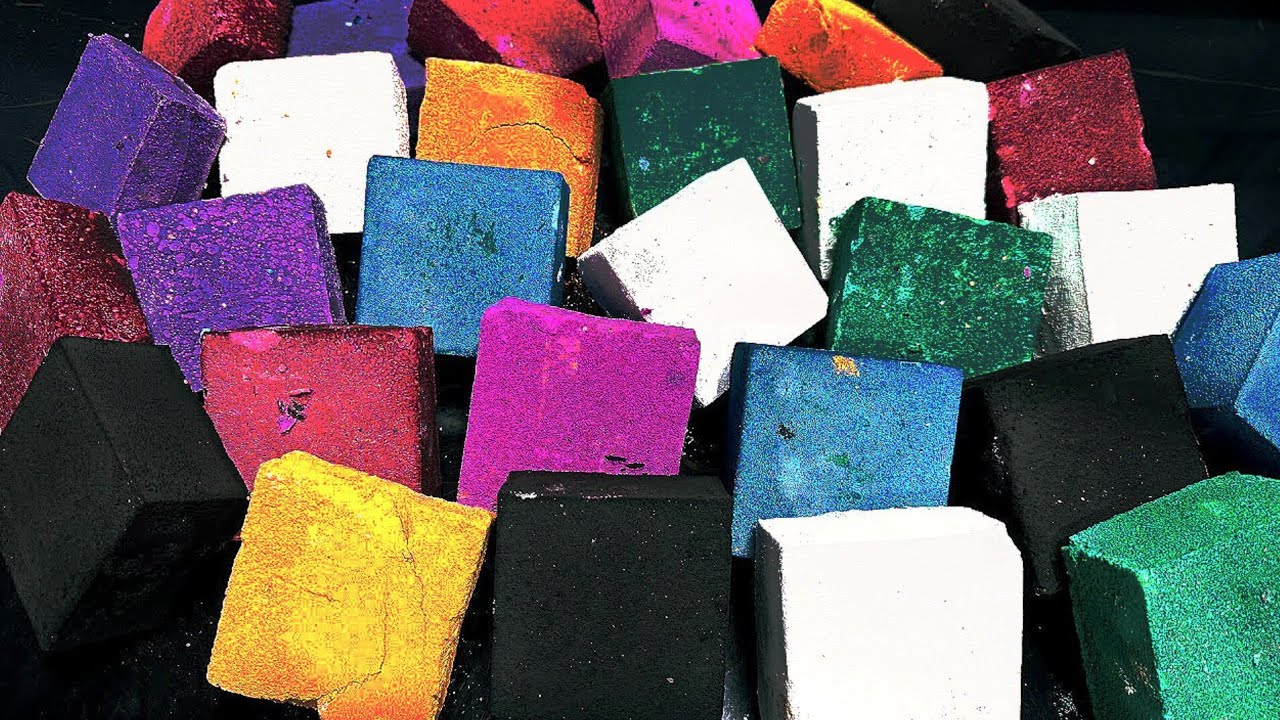 Super Dusty & Powdery Crush by @ColourChalk | Oddly Satisfying | Relaxing Sound | Please Subscribe❤️