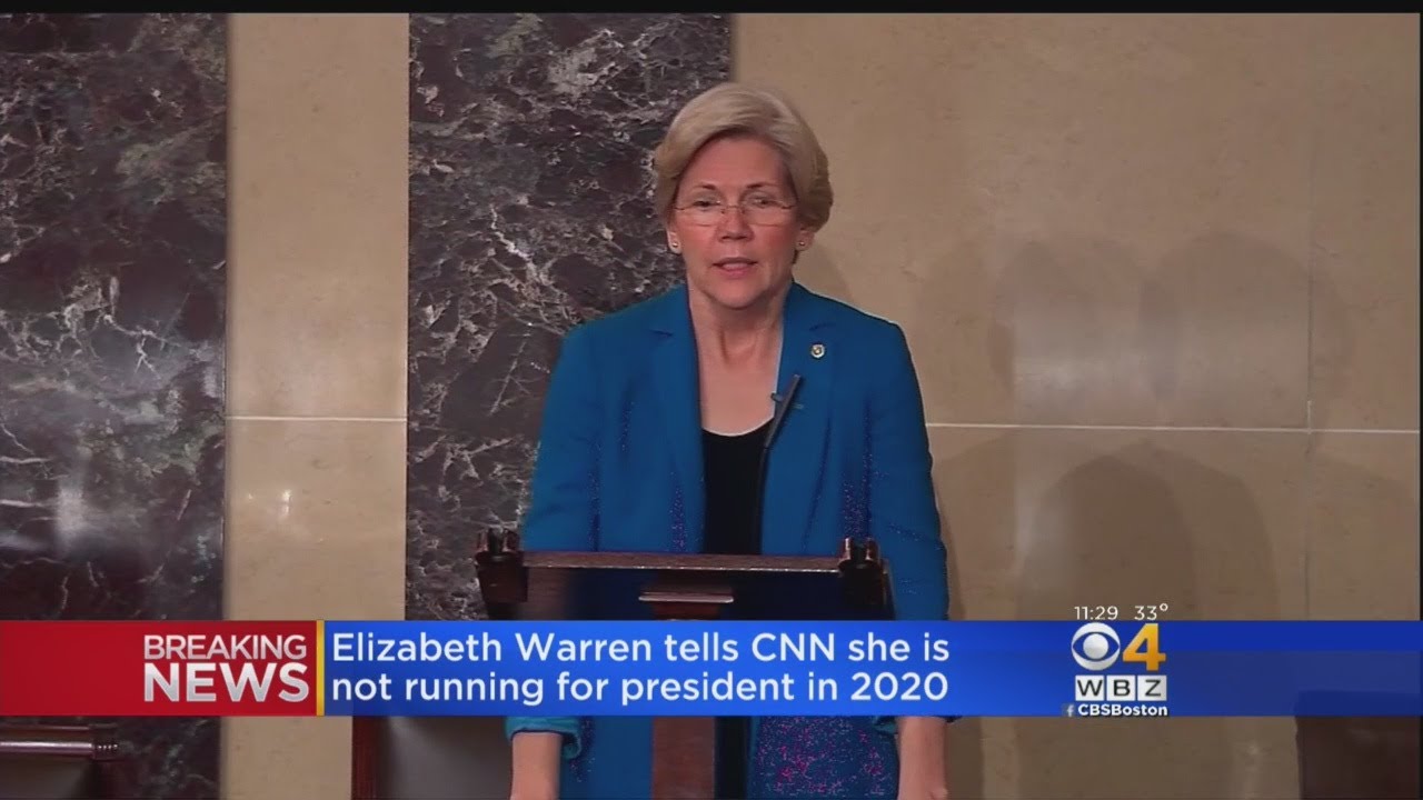 Sen. Elizabeth Warren Says She Is Not Running For President - YouTube