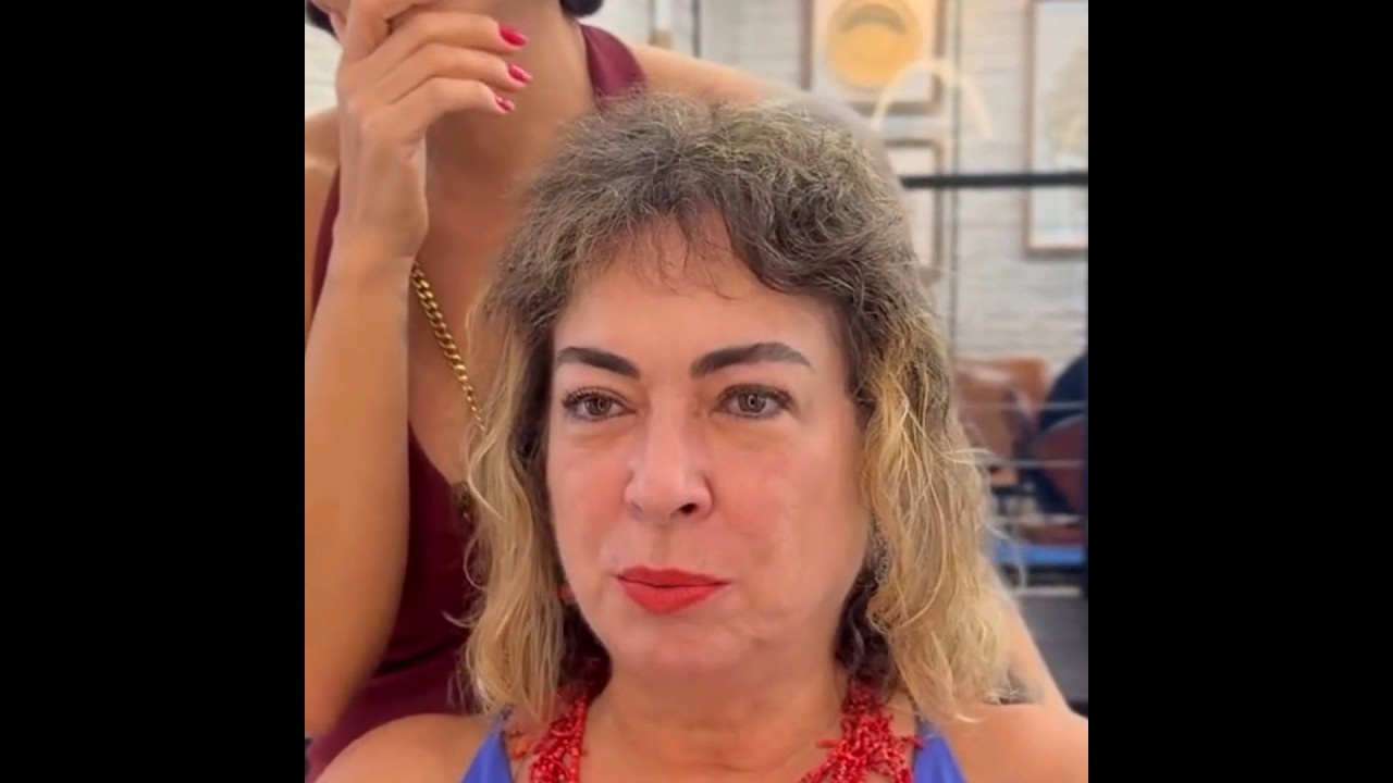 She just wanted to look prettier... but ended up not believing what she saw in the mirror