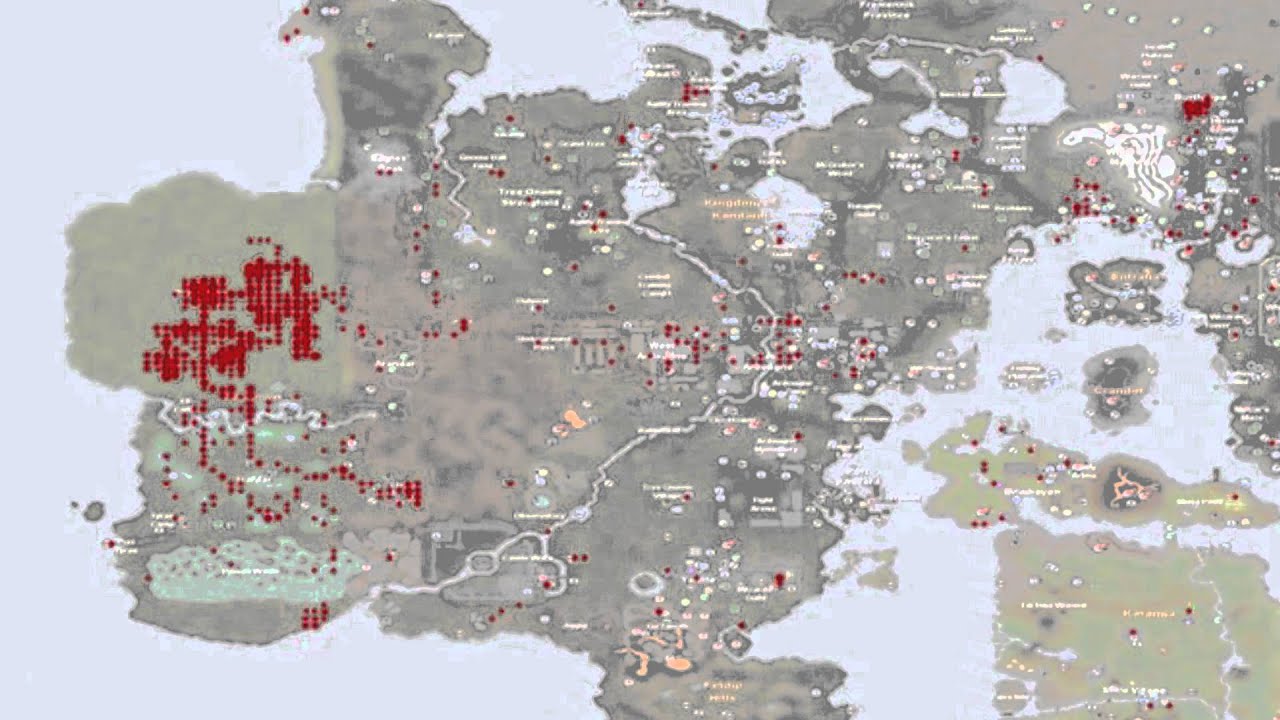 Runescape - The Lost City of the Elves Heat Maps