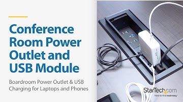 Conference Room Power Outlet and USB Charging Module | StarTech.com