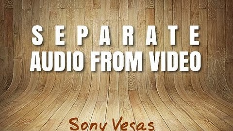 Sony Vegas Pro 14 Tutorial:  How To Separate Or Remove Audio From Video