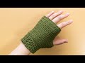 【ジグザグ編み】一番簡単なかぎ針編みハンドウォーマーの編み方