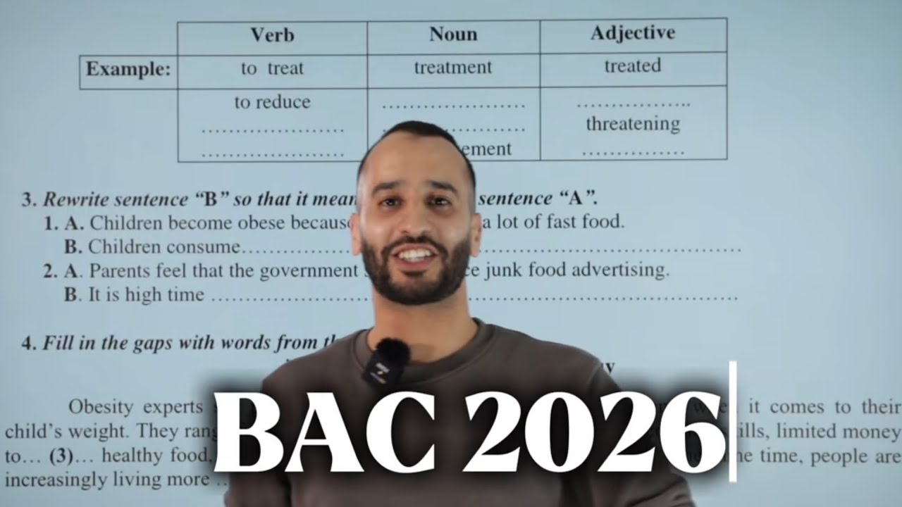 المراجعة الشاملة لاختبارات الفصل الاول بكالوريا انجليزية anglais bac 2026