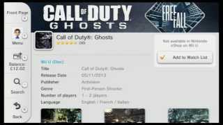 Call Of Duty Ghosts Wii U Is On The Nintendo Eshop Dlc On The Way Youtube