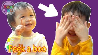 Peek A Boo with Xavi and baby Anna | Xavi ABC kids songs