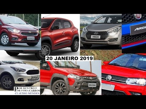 CARROS MAIS VENDIDOS JANEIRO 2019